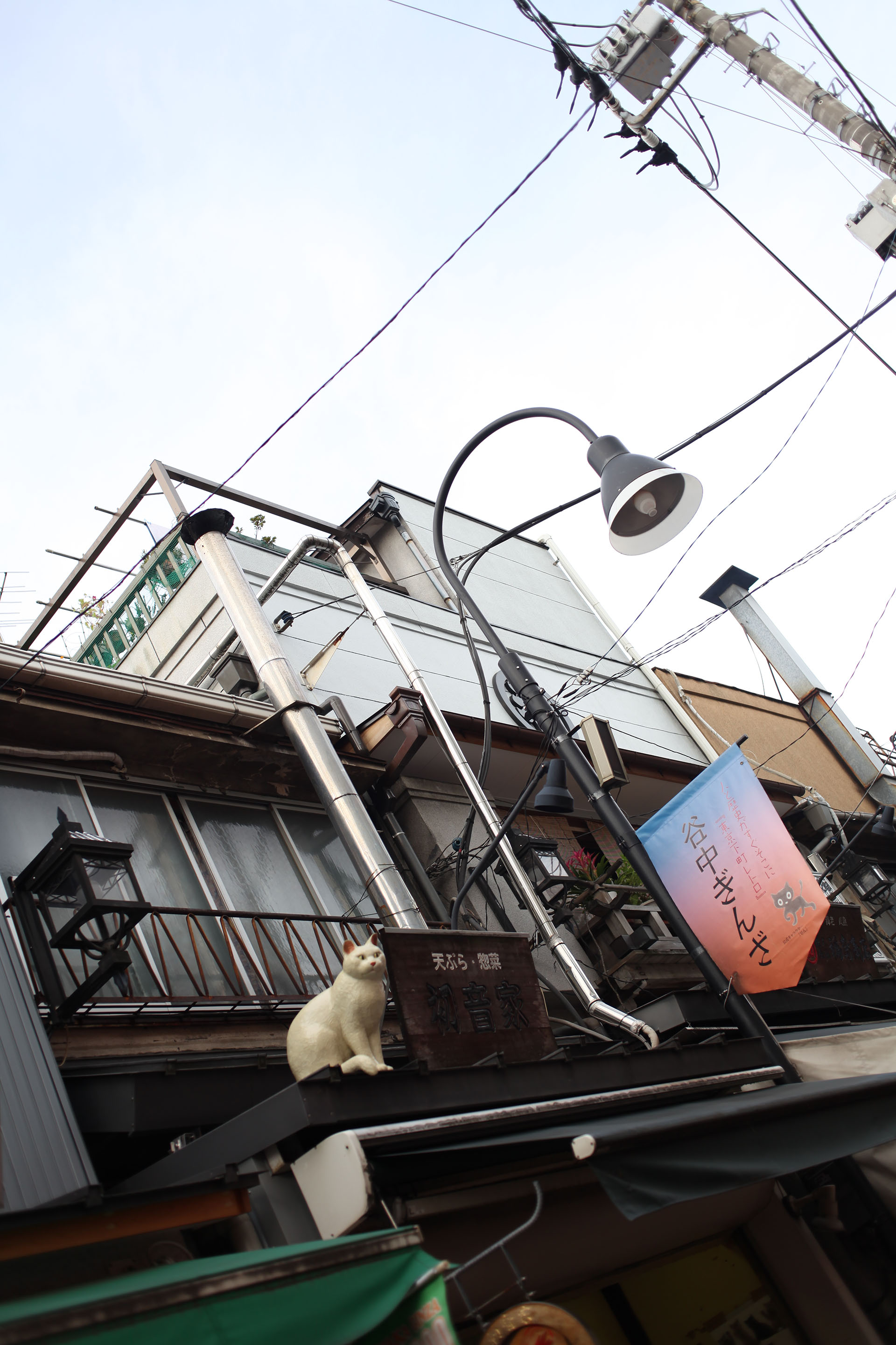 谷中銀座　木彫りの猫