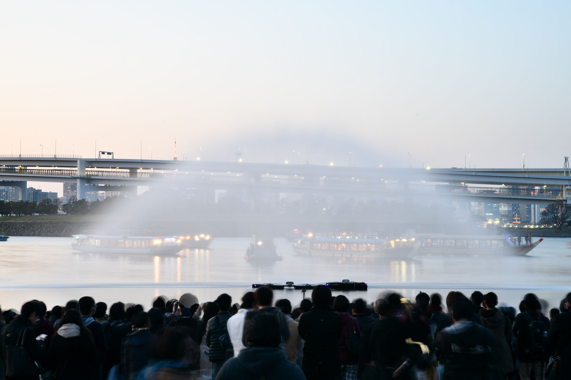 hokusai＆TOKYO 水辺を彩る江戸祭 Nikon D850 タムロン 水幕電子描画　ウォータープロジェクションマッピング